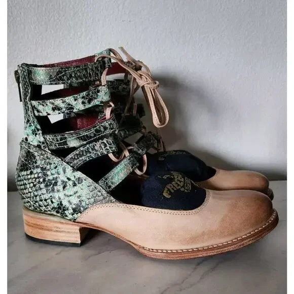 Freebird by Steven Green and Tan Lace Up Boots - Picture 2 of 12